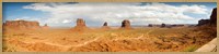 Framed Buttes in a desert, The Mittens, Monument Valley Tribal Park, Monument Valley, Utah, USA