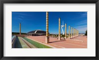 Framed Calatrava Tower at Olympic Ring in Montjuic, Barcelona, Catalonia, Spain