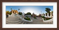 Framed Park Guell, Barcelona, Catalonia, Spain