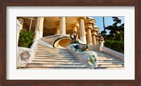 Framed Steps at Park Guell, Barcelona, Catalonia, Spain