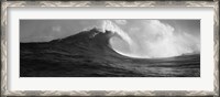 Framed Waves in the sea, Maui, Hawaii (black and white)