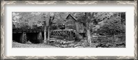 Framed Glade Creek Grist Mill, Babcock State Park, West Virginia, USA (Black & White)