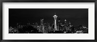 Framed Seattle Space Needle at Night 2010