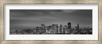 Framed Skyline viewed from Treasure Island, San Francisco, California, USA