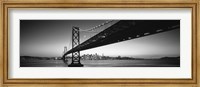 Framed San Francisco Bay Bridge (black & white)