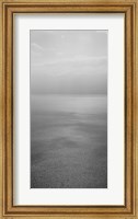 Framed Reflection of clouds on water, Lake Geneva, Switzerland (black and white)