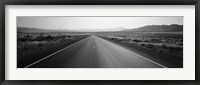 Framed Desert Road, Nevada (black and white)