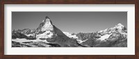 Framed Matterhorn Switzerland in Black and White