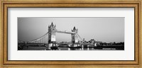 Framed Tower Bridge London England (Black and White)