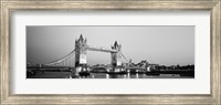 Framed Tower Bridge London England (Black and White)