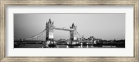 Framed Tower Bridge London England (Black and White)