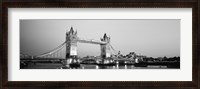 Framed Tower Bridge London England (Black and White)