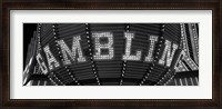 Framed Las Vegas gambling sign in Black and White, Nevada