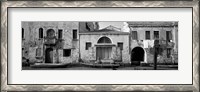 Framed Boats in a canal, Grand Canal, Rio Della Pieta, Venice, Italy (black and white)