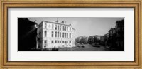 Framed Canal buildings in black and white, Grand Canal, Venice, Italy