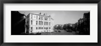 Framed Canal buildings in black and white, Grand Canal, Venice, Italy