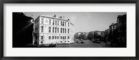 Framed Canal buildings in black and white, Grand Canal, Venice, Italy