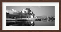 Framed Reflection of a museum on water, Guggenheim Museum, Bilbao, Spain