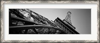 Framed Las Vegas Replica Eiffel Tower, Las Vegas, Nevada (black & white)