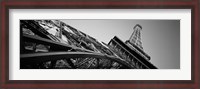 Framed Las Vegas Replica Eiffel Tower, Las Vegas, Nevada (black & white)