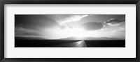 Framed Death Valley National Park at Sunset, California (black & white)