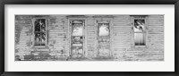 Framed Facade of a Farmhouse, Livingston County, Illinois (black & white)