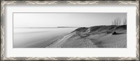 Framed Sand dunes at the lakeside, Sleeping Bear Dunes National Lakeshore, Lake Michigan, Michigan, USA