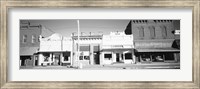Framed Store Fronts, Main Street, Small Town, Chatsworth, Illinois (black and white)