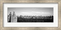 Framed Cityscape Of New York City in black and white, New York State