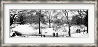 Framed High angle view of a group of people in a park, Central Park, Manhattan, New York