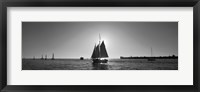 Framed Sailboat, Key West, Florida, USA