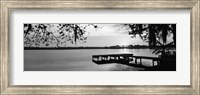 Framed Lake Whippoorwill, Sunrise, Florida (black & white)