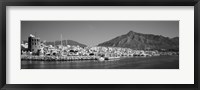 Framed Boats at a harbor, Puerto Banus, Marbella, Costa Del Sol, Andalusia, Spain