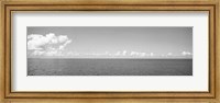 Framed Panoramic view of the ocean, Atlantic Ocean, Bermuda (black and white)