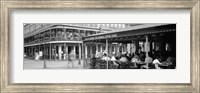 Framed Black and white view of Cafe du Monde French Quarter New Orleans LA