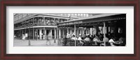 Framed Black and white view of Cafe du Monde French Quarter New Orleans LA