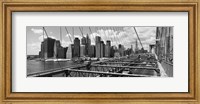 Framed Traffic on Brooklyn Bridge, Manhattan