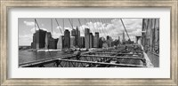 Framed Traffic on Brooklyn Bridge, Manhattan