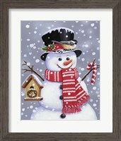 Framed Snowman With Tophat