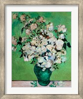 Framed Vase of Roses, 1890