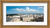 Framed Buildings in a city at the waterfront viewed from a government building, Obispo House, Mercaderes, Old Havana, Havana, Cuba