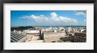 Framed Buildings in a city at the waterfront viewed from a government building, Obispo House, Mercaderes, Old Havana, Havana, Cuba