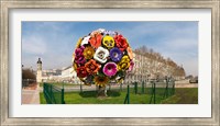 Framed Flower tree sculpture at Place Antonin Poncet, Lyon, Rhone, Rhone-Alpes, France
