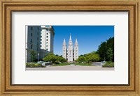 Framed Facade of a church, Mormon Temple, Temple Square, Salt Lake City, Utah