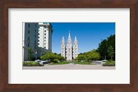 Framed Facade of a church, Mormon Temple, Temple Square, Salt Lake City, Utah