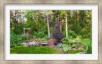 Framed Backyard garden in Loon Lake, Spokane, Washington State, USA