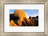Framed Skull Rock formations, Joshua Tree National Park, California, USA