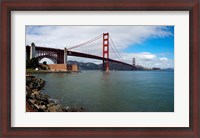 Framed Golden Gate Bridge viewed from Marine Drive at Fort Point Historic Site, San Francisco Bay, San Francisco, California, USA