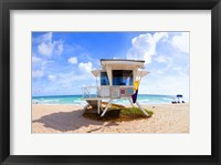 Framed Lifeguard hut on the beach, Fort Lauderdale, Florida, USA