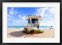 Framed Lifeguard hut on the beach, Fort Lauderdale, Florida, USA